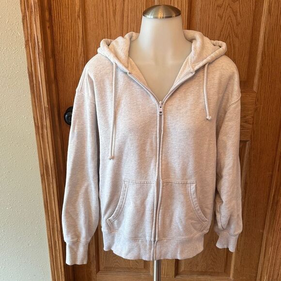 ARITZIA TNA Sweatfleece Terry Fleece Boyfriend Fit Zip Up Hoodie - Picture 2 of 9